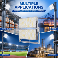Projecteurs LED multi-têtes à mât haut de 216 000 lumens, 1000W 1200W pour arènes sportives extérieures
