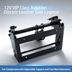 Reposapiés <span class=keywords><strong>El</strong></span>éctrico de Cuero para Autocaravana, 12V VIP, con Soporte Ajustable y Extensiones para Reposapiés - Product Image 1