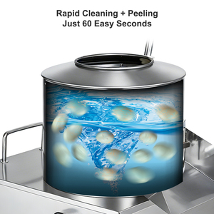 Machine à éplucher les pommes de terre électrique commerciale pour patates douces, carottes, taro et légumes à racine, en acier inoxydable, industrielle - Product Image 6