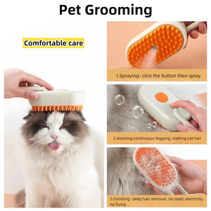 USB Rechargeable Pet Brush Hand-held Pet <b>Cleaning</b> Shampoo Massage Bath Brush for Dogs Cats - Product Image 2