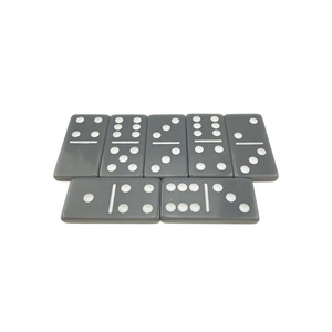 Fichas de dominó de colores grises, Doble 6 dominó, fábrica profesional, venta al por mayor a granel, acrílico, buen precio - Product Image 6