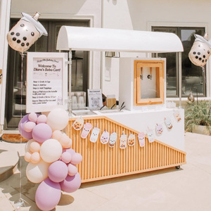 Hot Sale Custom Metal <strong>Food</strong> <strong>Cart</strong> Mobile Milk Tea &amp; Candy <strong>Cart</strong> for <strong>Indoor</strong>/Outdoor Business - Product Image 2