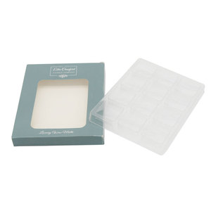 Custom color wax melt incense kraft paper drawer packaging box 12 cavity with clear window
