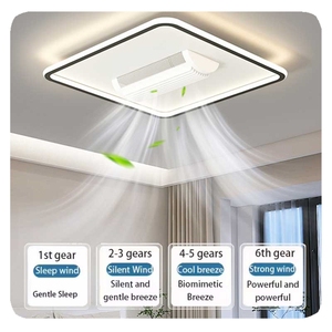 Thiết kế hiện đại sang trọng trang trí phòng hoặc khách sạn quạt trần ánh sáng recessed thông minh LED Đèn quạt trần với điều khiển từ xa - Product Image 2