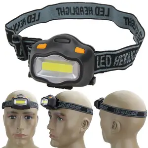 Mini lanterna de cabeça de led cob, suporte de cabeça com 3 modos para acampamento iluminação frontal equipamento de acampamento