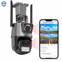 Caméra de surveillance PTZ V380 exclusive transfrontalière à double objectif 4G étanche 22MP HD vision nocturne couleur intégrale 64 Go télécommande mobile