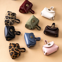 Élégant mini porte-monnaie en cuir PU avec porte-clés, chic petit portefeuille pour monnaie, pendentif sac, étanche, support de billets, décoration
