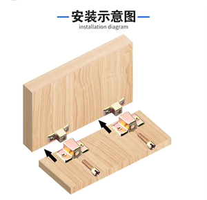 Connecteur d'angle en fer trois-en-un moderne pour bois, montage facile pour la maison, le bureau, la cuisine, le salon, la chambre à coucher - Product Image 6