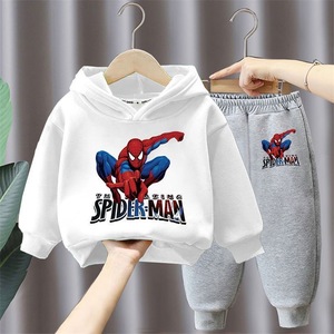 Nouveau Ensemble Décontracté Deux Pièces pour Garçons, Survêtement à <span class=keywords><strong>Capuche</strong></span> en Coton Style Étranger avec Dessin Animé Imprimé, Tailles Enfants, Prix Bas - Product Image 2