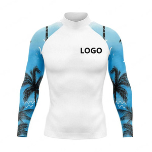 Camicie a compressione da uomo magliette a maniche lunghe Rashguard UPF 50 protezione UV surf immersioni nuoto camicia attillata Rash Guard - Product Image 2