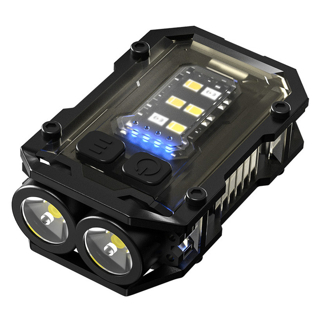 Keychain Light Type-C Rechargeable Outdoor High Brightness Small Dual Light Source Strong Light Mini Flashlight