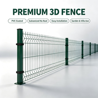 Clôture en treillis soudé à triple pliage 3D, norme européenne, anti-rouille, pour aménagement extérieur et isolation de jardin, avec poteau en forme de pêche