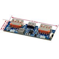 Module de charge PCBA pour batterie au lithium 18650, double USB 5V 2.4A, Micro USB et Type-C, pour batterie externe mobile, avec module chargeur LED