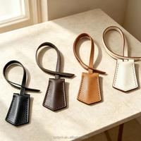 Étiquette de bagage en cuir PU personnalisée avec initiale et logo, étiquette de sac de voyage multicolore