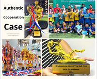 Trophée de football en cristal gravé personnalisé, durable et écologique, pour la récompense des vainqueurs de matchs de football, de basketball et de courses sportives - Vente en gros
