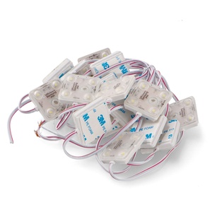 Cadena de 20 módulos de 4 LED SMD 12V DC 2W 6500K, ideal para iluminación decorativa y sellado en interiores y exteriores. - Product Image 1