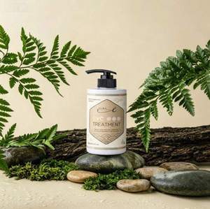 Crème réparatrice pour cheveux ELRA EVC Treatment 500ML en flacon pompe avec acide hyaluronique et hydroxyéthylcellulose - Product Image 2