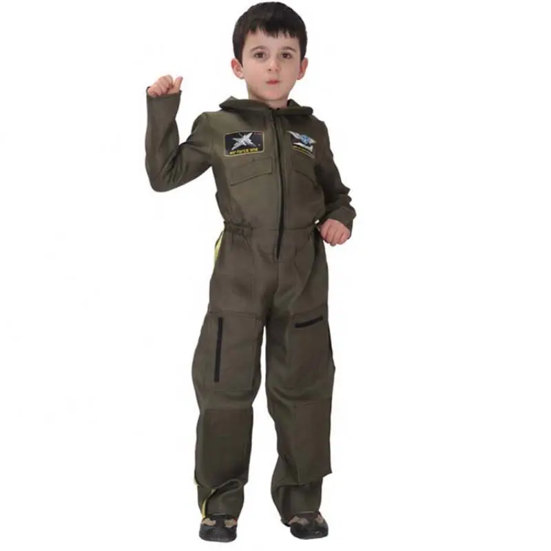 Halloween Purim Carnival Jumpsuit Special Forces Air Force Uniform Career Costumes For Children HCBC-020