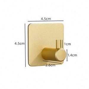 Hot Selling Eco-Friendly Multifunction 304 Stainless Steel Bathroom Use Single <b>Hook</b> in <b>Gold</b> Color <b>Wall</b> <b>Hook</b> for Clothing - Product Image 2