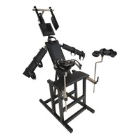 Chaise multifonctionnelle BDSM, mobilier et outil auxiliaire, avec menottes de retenue et barre d'écartement des jambes, chaise de bondage