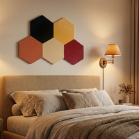 Décoration murale en bois en feutre hexagonal Design Art déco Panneaux insonorisants pour chambre à coucher Salle de classe de musique But décoratif
