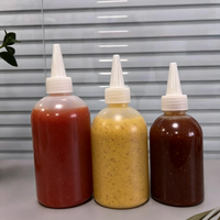 Bouteille de pression en plastique PET noir mat vert foncé pour huile d'olive, distributeur de sauce avec bouchon à vis, 50 ml, 100 ml, 250 ml, 500 ml, 750 ml, 1000 ml