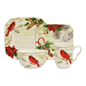 Juego de 4 piezas Color personalizado Cocina Diseño lindo Juegos de vajilla de cerámica Gres rojo Cena Tazón Plato Taza - Product Image 5