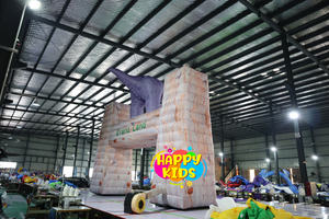 Ticari dinozor parkı tema kullanılan şişme giriş büyük dekor parti olay için şişme kemer dinozor kale hayvan giriş - Product Image 5