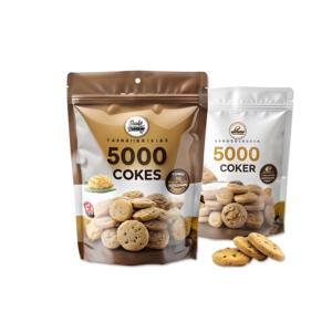 YSH Customized Handle Doypack Printing Open Top Zipper Stand PET/PE Food Grade Packaging Pouch for Cookie Chewing Gum Packing