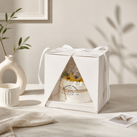Caja de Pastel Transparente Portátil para Celebridades de Internet, Caja de Postre Gruesa y Creativa para Empacar Repostería