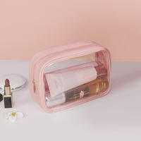 Sac cosmétique de maquillage clair en PVC holographique de mode
