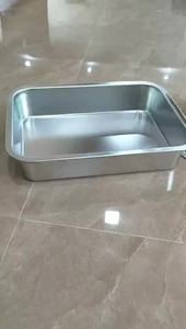 Stainless Steel <b>Cat</b> Litter <b>Box</b> with Spill Proof Lid Filtering System Extra Large Size Removable Toilet In Stock Open Top Litter - Product Image 3