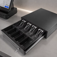 Tiroir-caisse noir 6 billets/4 pièces LB-410A avec système POS Android et Windows