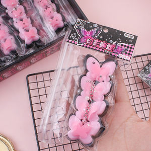 ของเล่นบีบยืดหยุ่นรูปผีเสื้อสีชมพูรุ่นใหม่ ซีรีส์พลาสติกสควิชชี่ ของเล่นยอดนิยม น่ารัก บรรเทาความเครียด ของขวัญสำหรับวัยรุ่นและผู้ใหญ่ ของเล่นบำบัดสำหรับงานปาร์ตี้ - Product Image 3