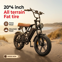Vélo électrique à gros pneus OBX G60 1000W 48V 20Ah pour les vendeurs sur les plateformes en ligne, stock disponible en entrepôt américain