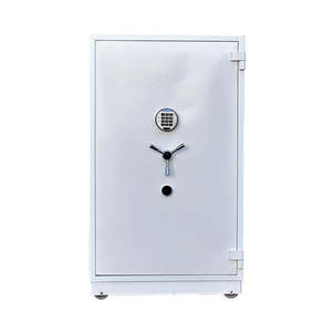 Grande boîte de sécurité ignifuge <span class=keywords><strong>2</strong></span> <span class=keywords><strong>heures</strong></span>, étagères mobiles, boulons robustes, serrure à empreinte digitale, construction en acier laminé à froid, blanche - Product Image 3