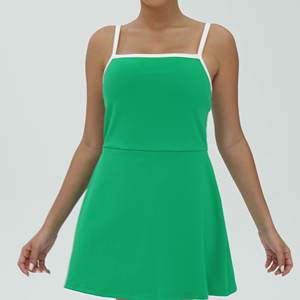 Rok tenis bantal tabrakan wanita, gaun Suspender olahraga luar ruangan, rok tenis pelangsing - Product Image 4