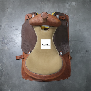 Tambor teñido de cuero genuino Western Saddle Horse Tack Barrel Pleasure Trail Saddles Productos de Carreras de Caballos ingleses de la India - Product Image 1