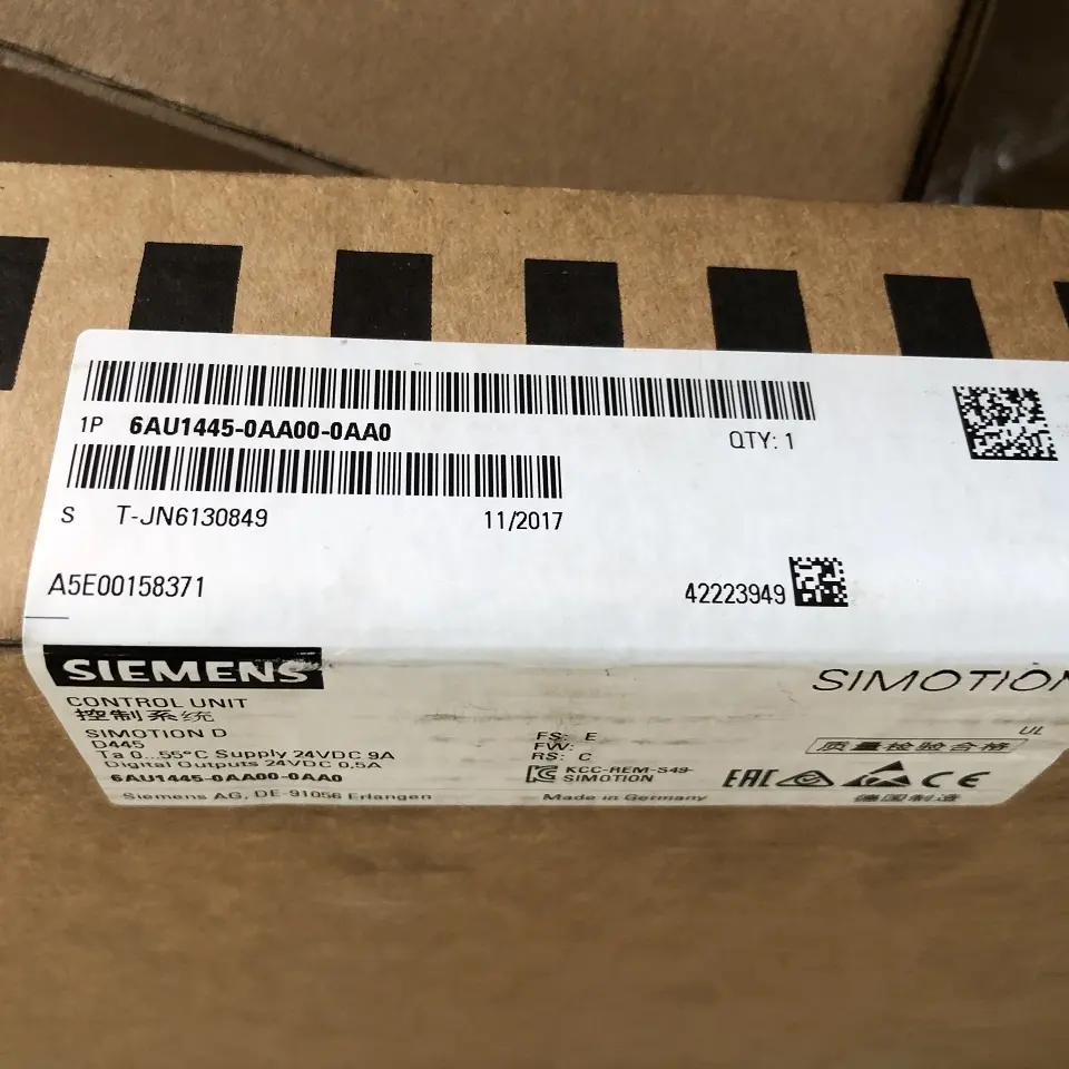 Siemens SIMOTION DRIVE-BASED CONTROL UNIT D445 PROGRAMMABLE MOTION CONTROLLER 6AU1445-0AA00-0AA0 100% Brand-new and Original