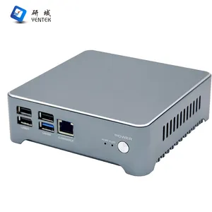 J1900 Mini PC Desktop Computador Pequeno Fuselagem Controle de Uma Mão Gigabit Ethernet NUC Dual Lan VGA HD Compatível 6*USB Intel NUC