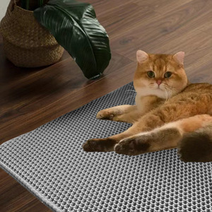 Large, double-layered, washable cat litter mat, anti-traffic, splash-proof, washable, durable, and <b>scratch</b>-resistant. - Product Image 2