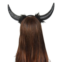 Serre-tête Noir Gothique Personnalisé en Gros pour Halloween, Bandeau à Cornes de Diable pour Femmes, Accessoire de Fête pour Carnaval