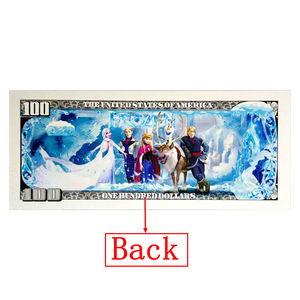 Billet de banque commémoratif Frozen Elsa Anna <span class=keywords><strong>Olaf</strong></span> en argent, carte holographique en plastique, cadeau <span class=keywords><strong>Disney</strong></span> pour enfants, collection - Product Image 2