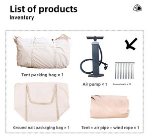 Tente de camping extérieure 6-8 personnes, double couche, tissu Oxford, imperméable, ouverture rapide automatique, type étendu, quatre saisons, portable - Product Image 2