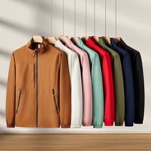 Veste de sport d'alpinisme coupe-vent à fermeture éclair, prête à être expédiée, en polyester, nouvelle mode, à manches longues, pour l'extérieur - Product Image 3