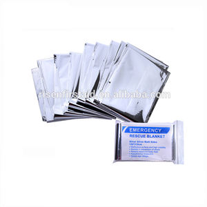 Cetak Logo selimut hujan darurat tetap hangat termal Mylar panas emas perak 1.8M untuk peralatan dan peralatan bertahan hidup - Product Image 3