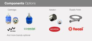 <span class=keywords><strong>Robinet</strong></span> de cuisine moderne haut de gamme en laiton à levier unique avec <span class=keywords><strong>eau</strong></span> chaude/froide, montage sur plan, pour usage hôtelier, certifié Watermark - Product Image 4