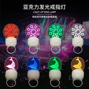Anillo de luz LED acrílico mini para conciertos, fiestas, eventos, accesorios de animación, cuerpo de plástico con impresión de logotipo. - Product Image 3