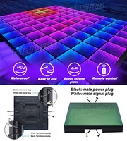 Piste de Danse LED Magnétique Mariage Fête Événement Miroir Infini 3D Panneaux de Piste de Danse Portables