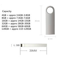 Flashdisk Metal USB Laris Manis, Logo Custom Gratis, Memory Stick, Pen Drive Personal, Memoria USB Flash Disk 128MB-128GB U Disk